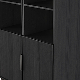 Ashbourne Tall Storage Cabinet Black Ash from Roseland Furniture