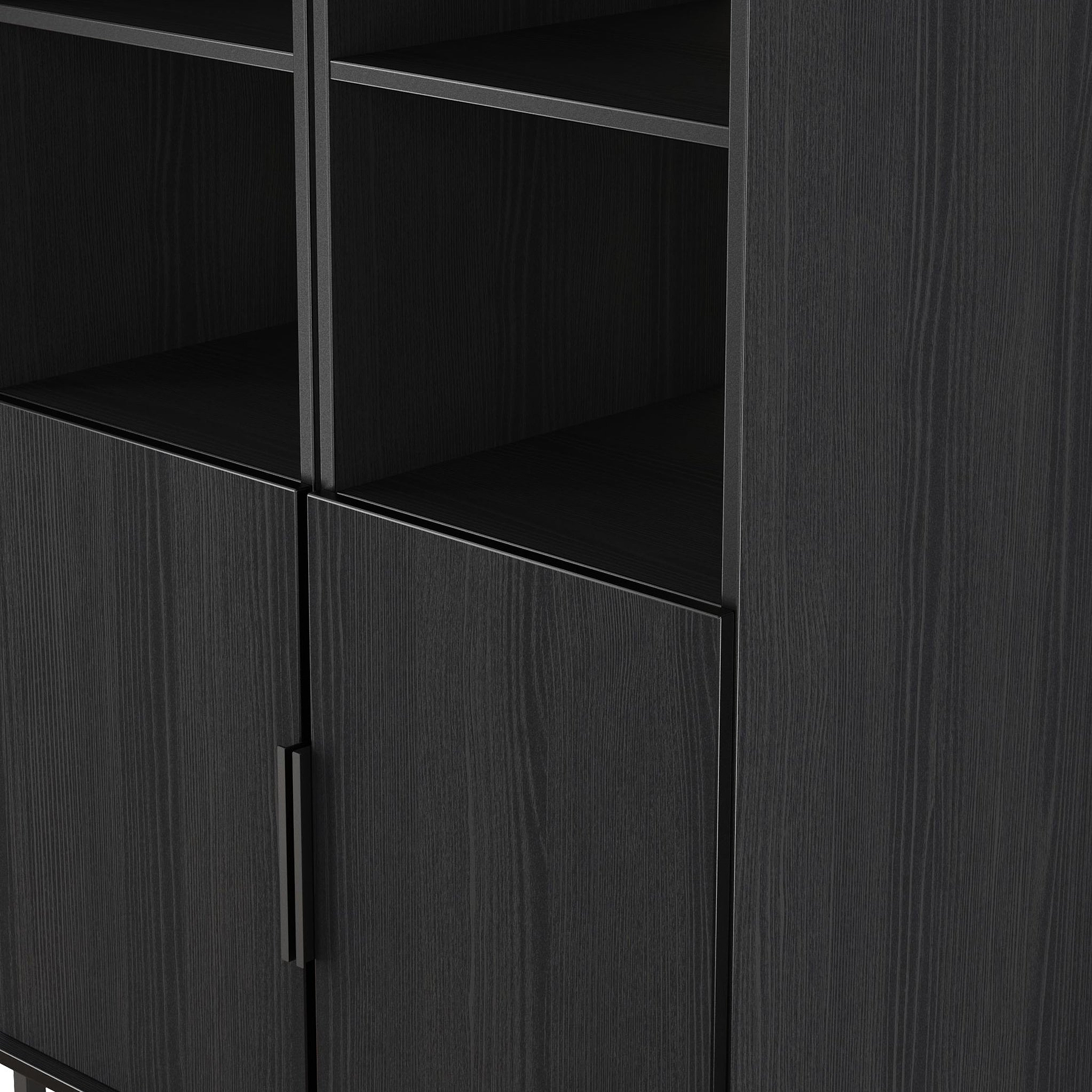 Ashbourne Tall Storage Cabinet Black Ash from Roseland Furniture