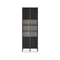 Ashbourne Tall Storage Cabinet Black Ash from Roseland Furniture