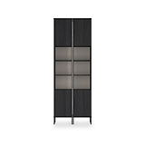 Ashbourne Tall Storage Cabinet Black Ash from Roseland Furniture