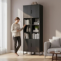 Ashbourne Tall Storage Cabinet Black Ash from Roseland Furniture