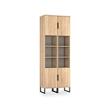Ashbourne Tall Storage Cabinet Oak from Roseland Furniture