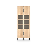 Ashbourne Tall Storage Cabinet Oak from Roseland Furniture