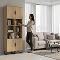 Ashbourne Tall Storage Cabinet Oak from Roseland Furniture