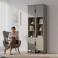 Ashbourne Tall Storage Cabinet Dusk Grey from Roseland Furniture