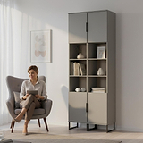 Ashbourne Tall Storage Cabinet Dusk Grey from Roseland Furniture