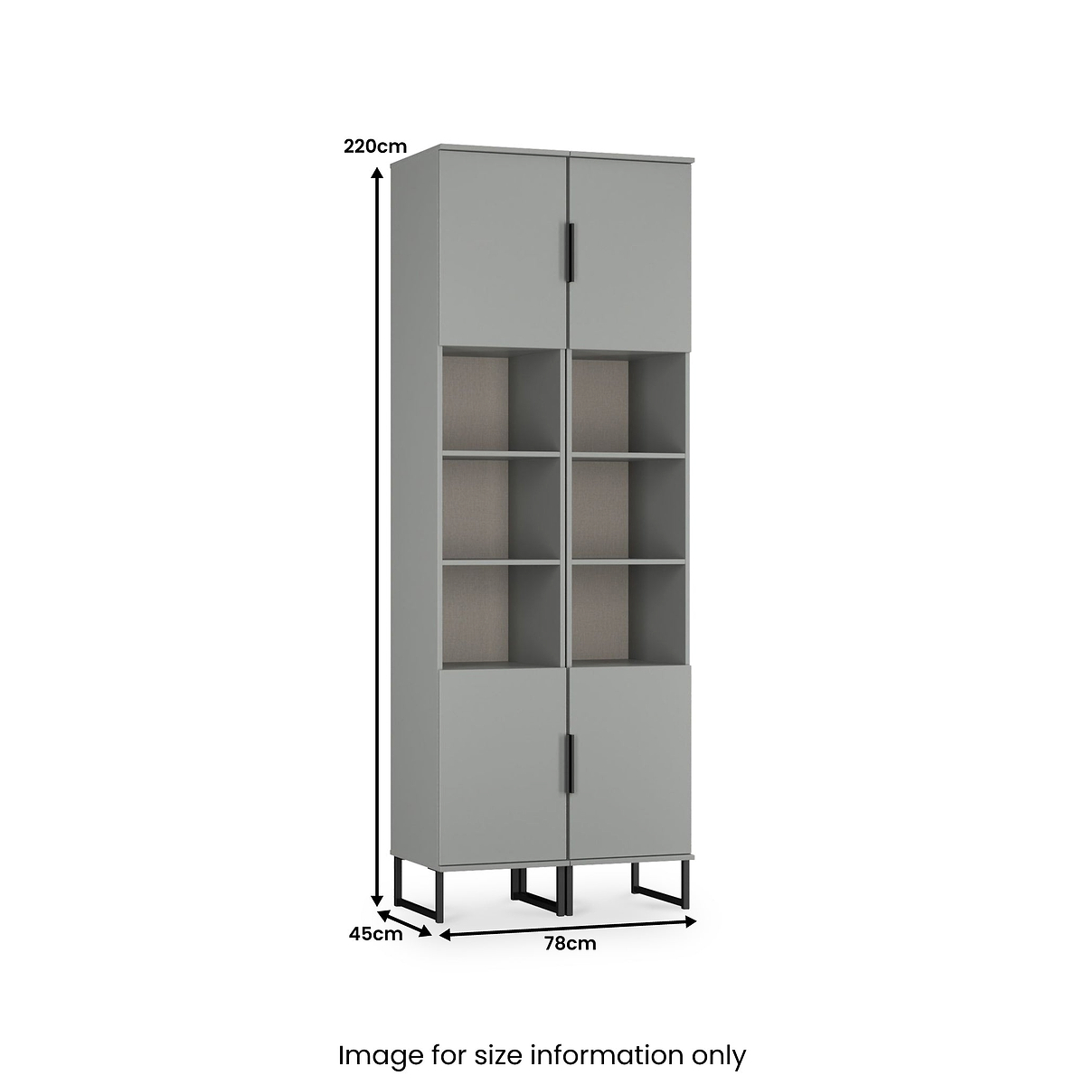 Ashbourne Tall Storage Cabinet Dusk Grey from Roseland Furniture