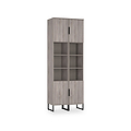 Ashbourne Tall Storage Cabinet Grey Oak from Roseland Furniture