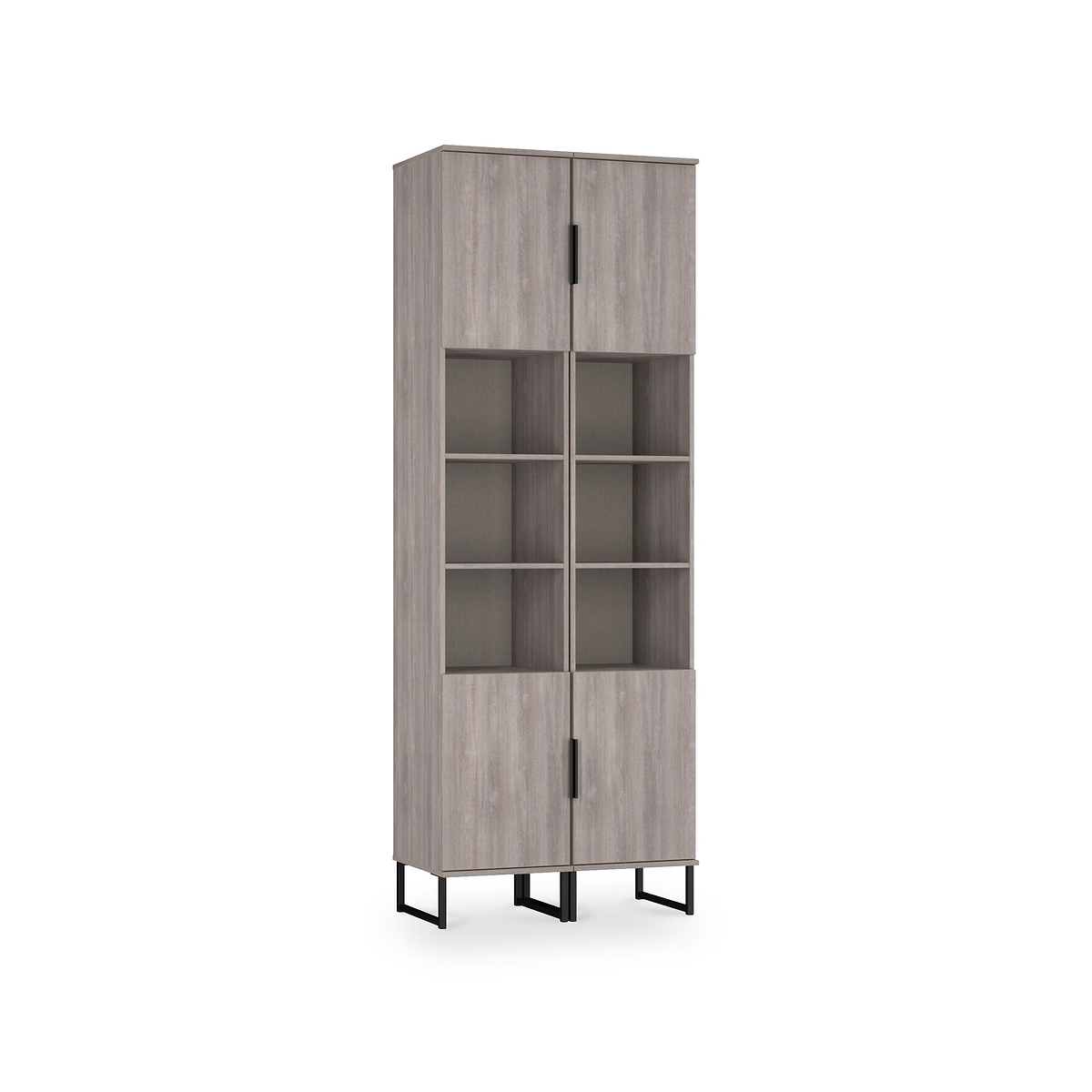 Ashbourne Tall Storage Cabinet Grey Oak from Roseland Furniture