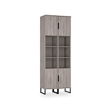 Ashbourne Tall Storage Cabinet Grey Oak from Roseland Furniture