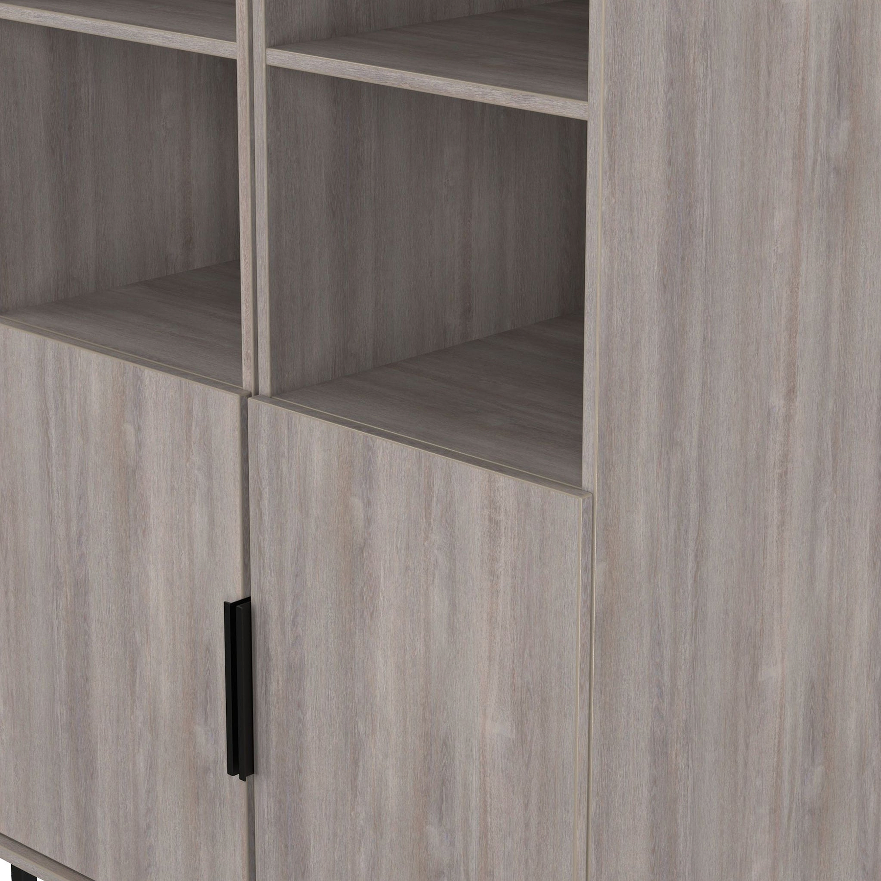 Ashbourne Tall Storage Cabinet Grey Oak from Roseland Furniture