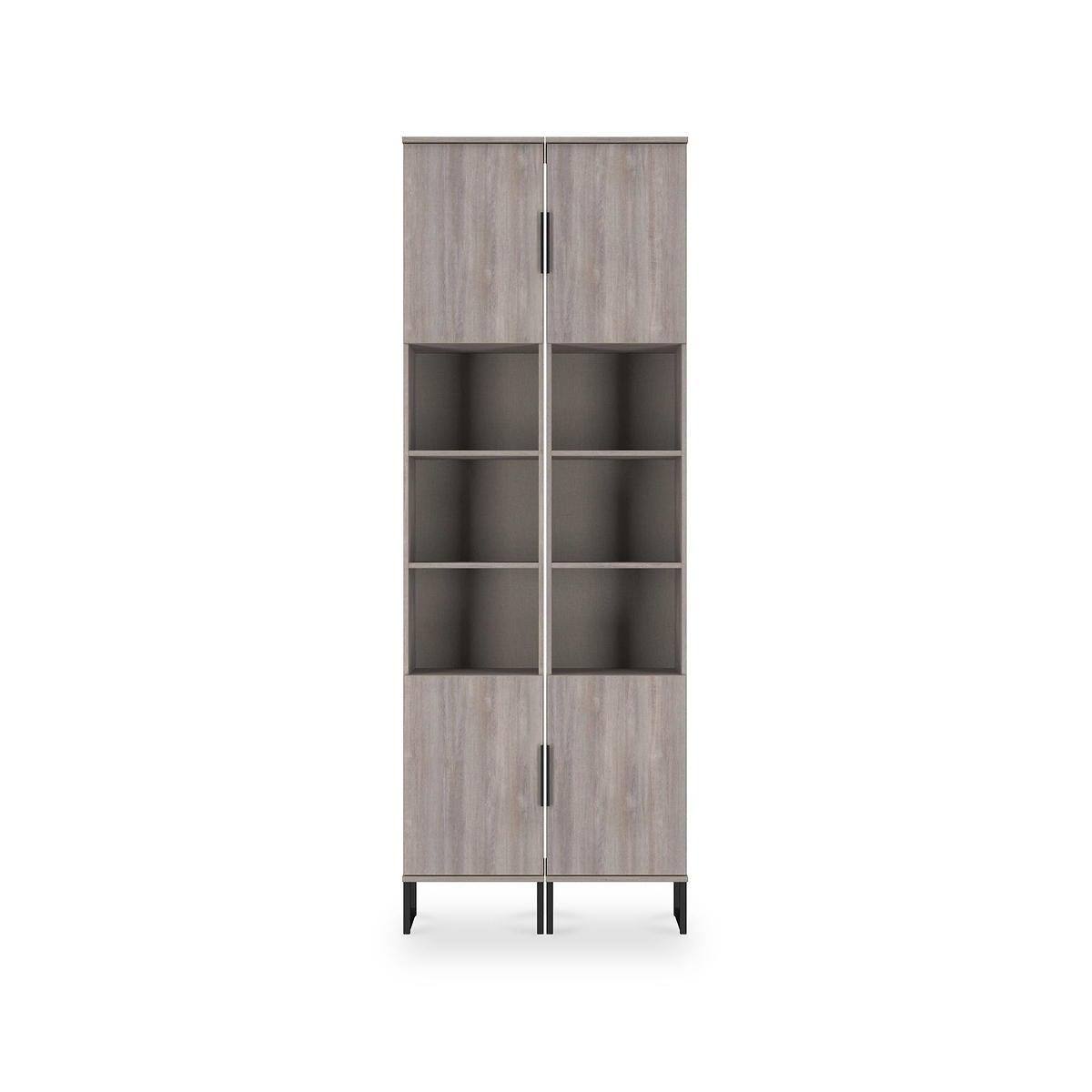 Ashbourne Tall Storage Cabinet Grey Oak from Roseland Furniture