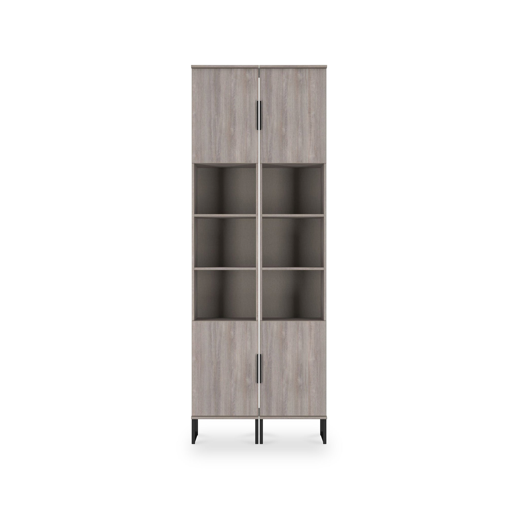 Ashbourne Tall Storage Cabinet Grey Oak from Roseland Furniture