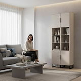 Ashbourne Tall Storage Cabinet Cashmere Matt from Roseland Furniture