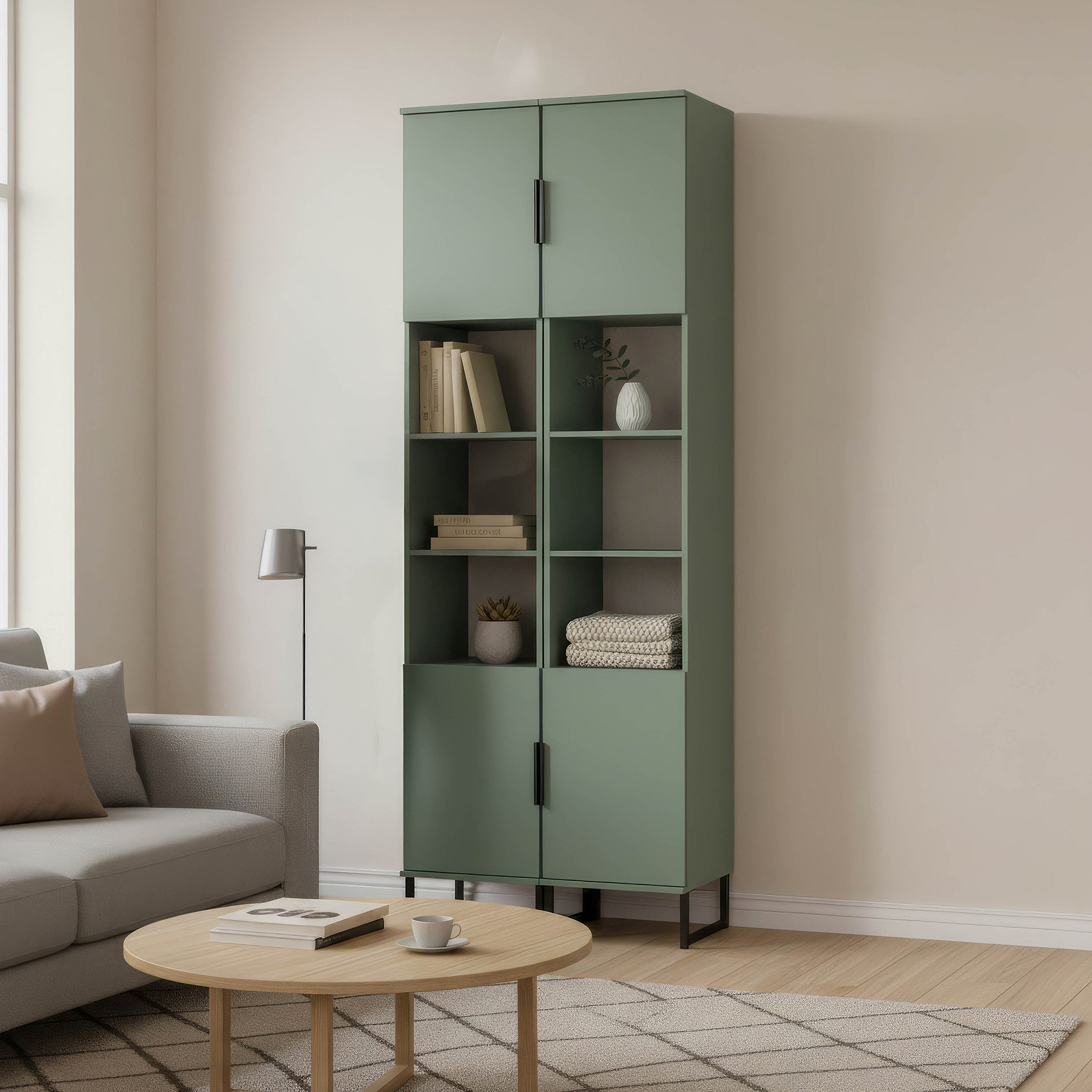 Ashbourne Tall Storage Cabinet Reed Green from Roseland Furniture