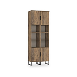 Ashbourne Tall Storage Cabinet Vintage Oak from Roseland Furniture