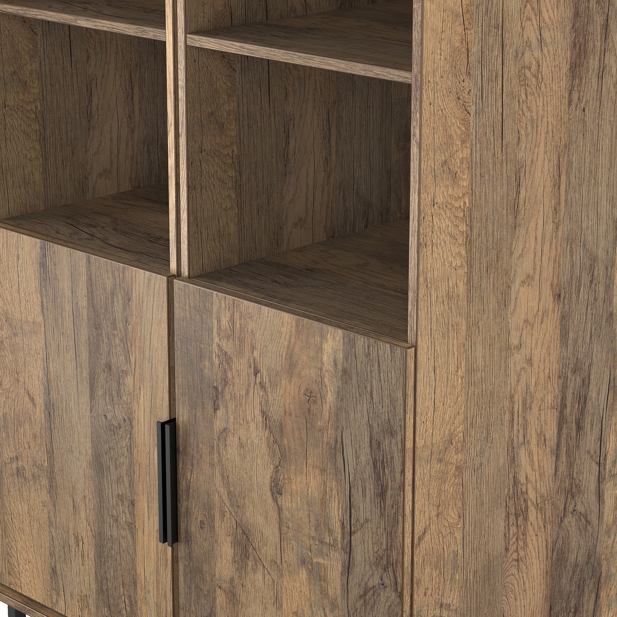 Ashbourne Tall Storage Cabinet Vintage Oak from Roseland Furniture