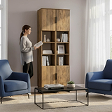 Ashbourne Tall Storage Cabinet Vintage Oak from Roseland Furniture