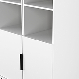 Ashbourne Tall Storage Cabinet White Matt from Roseland Furniture
