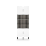 Ashbourne Tall Storage Cabinet White Matt from Roseland Furniture