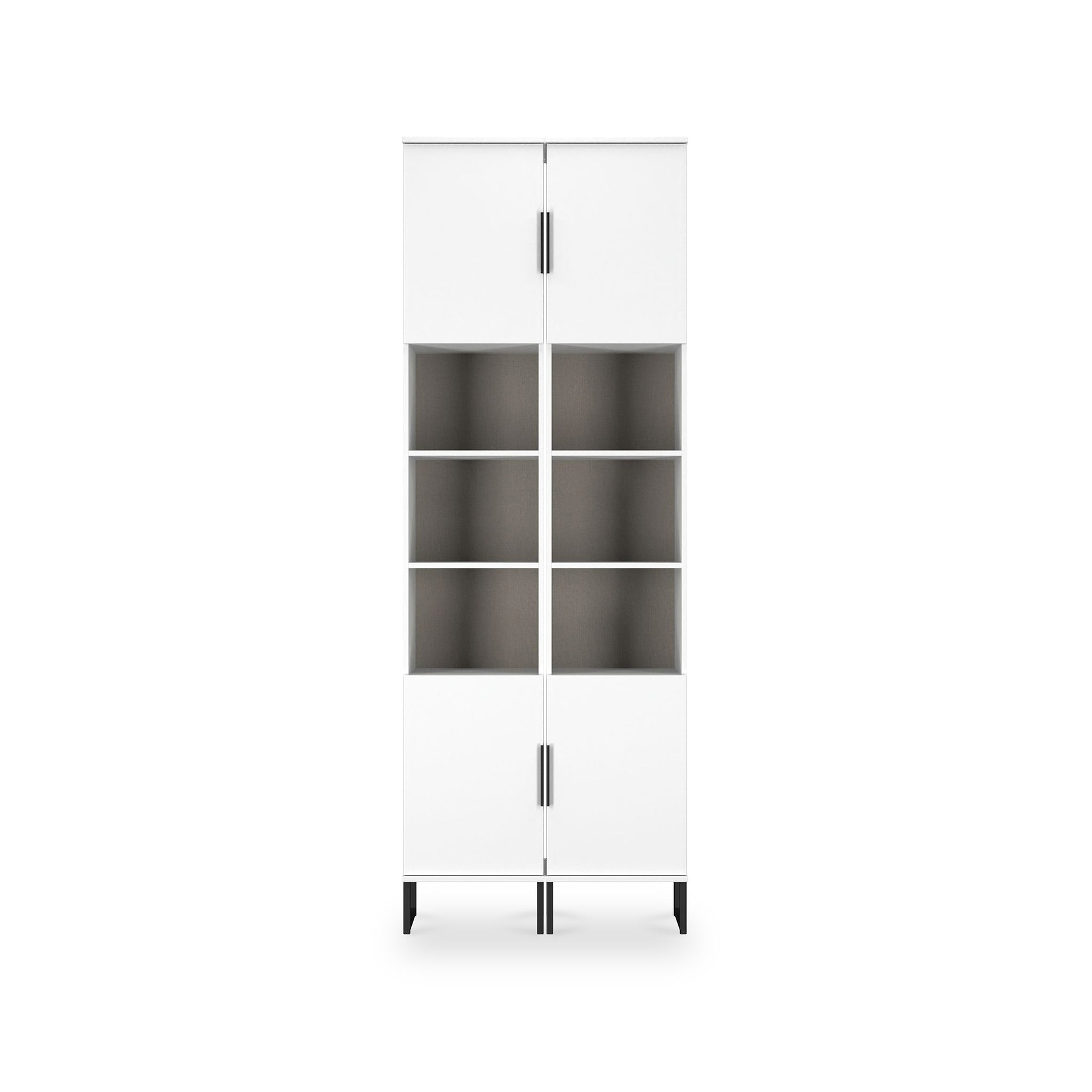 Ashbourne Tall Storage Cabinet White Matt from Roseland Furniture