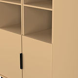 Ashbourne Tall Storage Cabinet Yellow Matt from Roseland Furniture