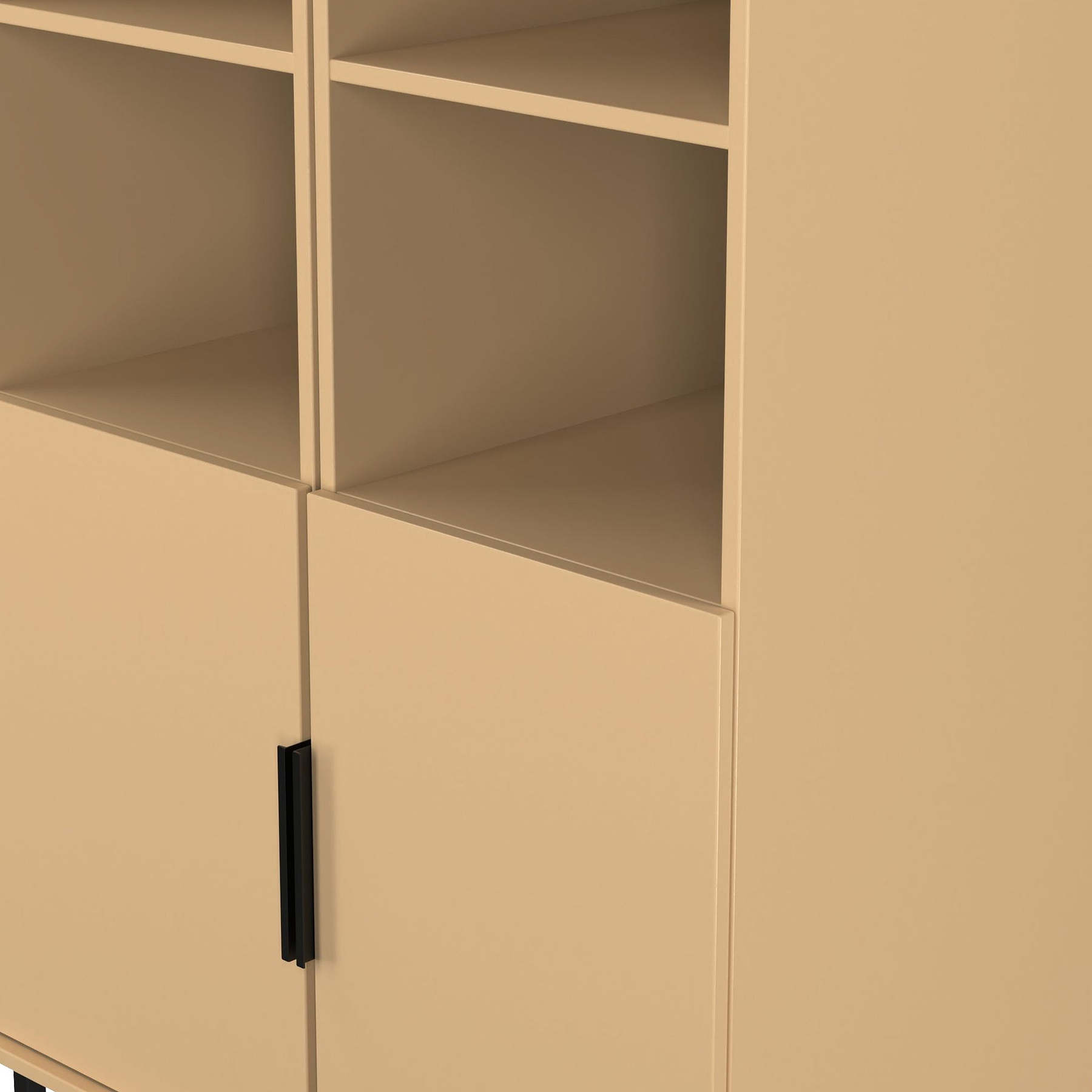 Ashbourne Tall Storage Cabinet Yellow Matt from Roseland Furniture