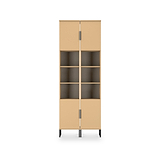 Ashbourne Tall Storage Cabinet Yellow Matt from Roseland Furniture