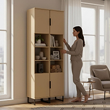 Ashbourne Tall Storage Cabinet Yellow Matt from Roseland Furniture