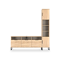 Ashbourne Multi Media TV Wall Unit RH Oak from Roseland Furniture