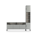 Ashbourne Multi Media TV Wall Unit RH Dusk Grey from Roseland Furniture