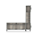 Ashbourne Multi Media TV Wall Unit RH Dusk Grey from Roseland Furniture