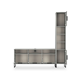 Ashbourne Multi Media TV Wall Unit RH Dusk Grey from Roseland Furniture