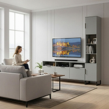 Ashbourne Multi Media TV Wall Unit RH Dusk Grey from Roseland Furniture