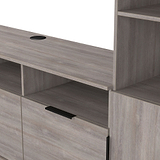 Ashbourne Multi Media TV Wall Unit RH Grey Oak from Roseland Furniture