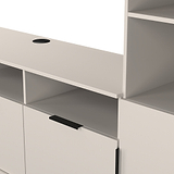Ashbourne Multi Media TV Wall Unit RH Cashmere Matt from Roseland Furniture