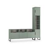 Ashbourne Multi Media TV Wall Unit RH Reed Green from Roseland Furniture