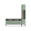 Ashbourne Multi Media TV Wall Unit RH Reed Green from Roseland Furniture