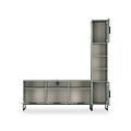 Ashbourne Multi Media TV Wall Unit RH Reed Green from Roseland Furniture