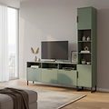 Ashbourne Multi Media TV Wall Unit RH Reed Green from Roseland Furniture