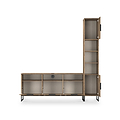 Ashbourne Multi Media TV Wall Unit RH Vintage Oak from Roseland Furniture