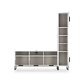 Ashbourne Multi Media TV Wall Unit RH White Matt from Roseland Furniture