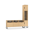 Ashbourne Multi Media TV Wall Unit RH Yellow Matt from Roseland Furniture