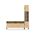 Ashbourne Multi Media TV Wall Unit RH Yellow Matt from Roseland Furniture