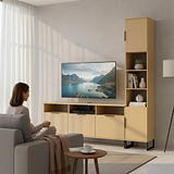 Ashbourne Multi Media TV Wall Unit RH Yellow Matt from Roseland Furniture