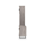 Ashbourne Multi Media TV Wall Unit LH Grey Oak from Roseland Furniture