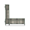 Ashbourne Multi Media TV Wall Unit LH Reed Green from Roseland Furniture