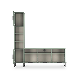 Ashbourne Multi Media TV Wall Unit LH Reed Green from Roseland Furniture