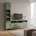 Ashbourne Multi Media TV Wall Unit LH Reed Green from Roseland Furniture