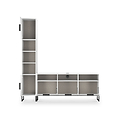 Ashbourne Multi Media TV Wall Unit LH White Matt from Roseland Furniture